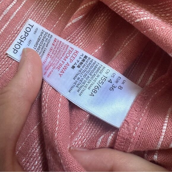 Top Shop Linen Blend paper bag Skirt 4P - Picture 5 of 7